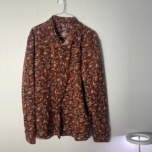 EUC Apt 9 Mens Long Sleeve Dress Shirt Slim Fit XXL Untucked Fit Brown Black